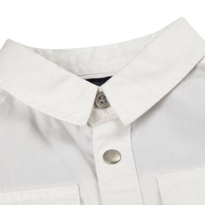 Mini boys white short sleeve shirt